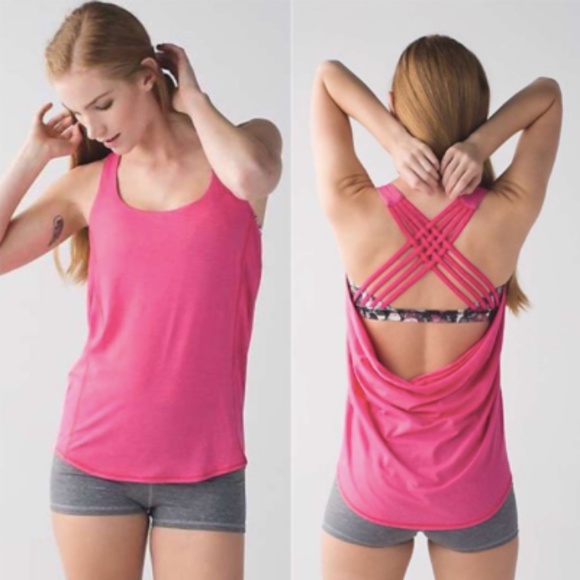 lululemon athletica Tops - Lululemon Wild Tank Bon Bon So Fly Butterfly Print